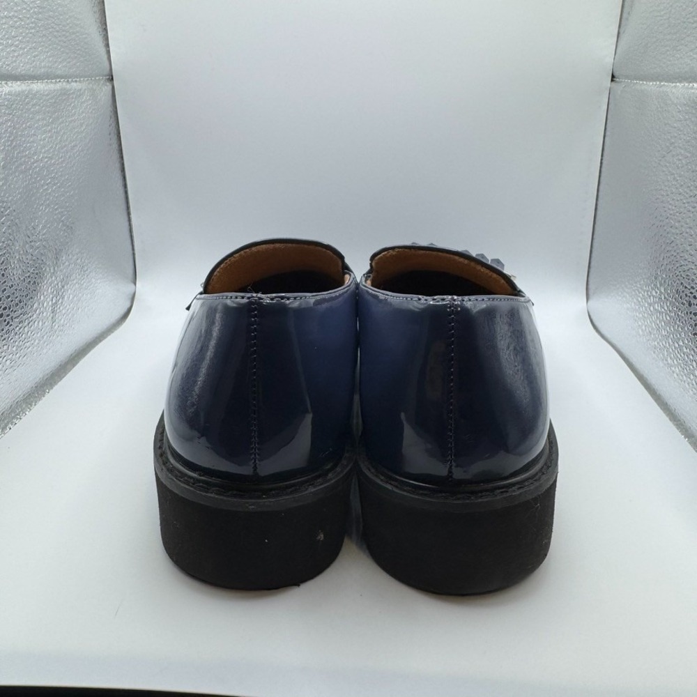 Naturalizer Expert Lug Sole Loafers – Midnight Blue Faux Patent Women's Size 6.5 - Picture 3 of 6